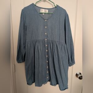 Tradlands Remi Chambray Dress Medium
